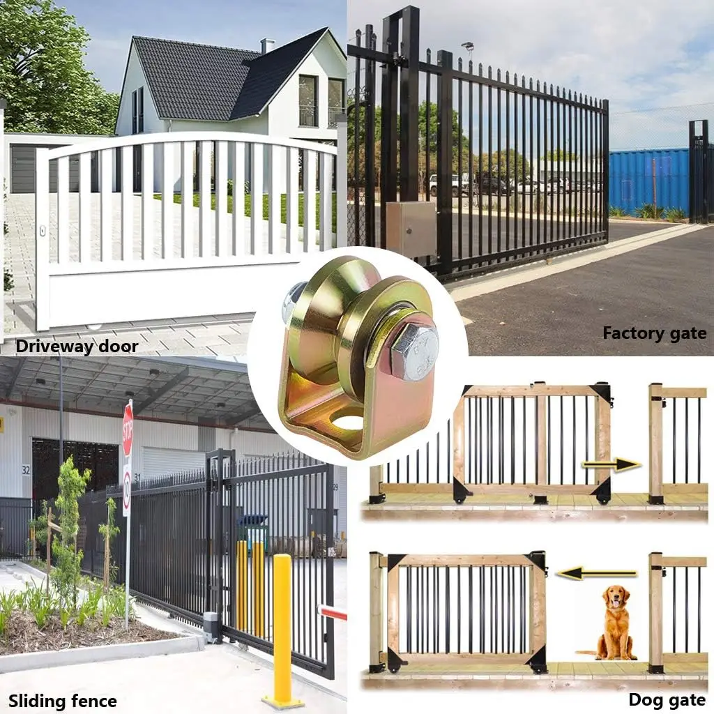 Track  Rolling Gate V Groove Rigid Caster with Bracket