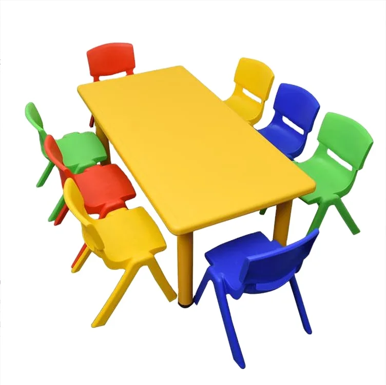 DJA Customized Kindergarten Furniture Kids Table Plastic Table and Chair Set Contemporary School Classroom Bedroom Kids 5 Years