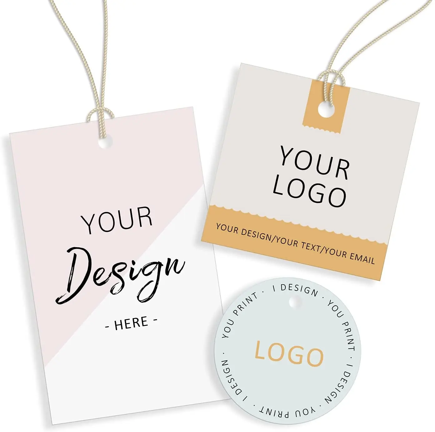 Black Design Print Envelope Hang Spare Button Paper Tag Kraft Paper Waterproof Customized Packaging Vinyl Custom Stickers