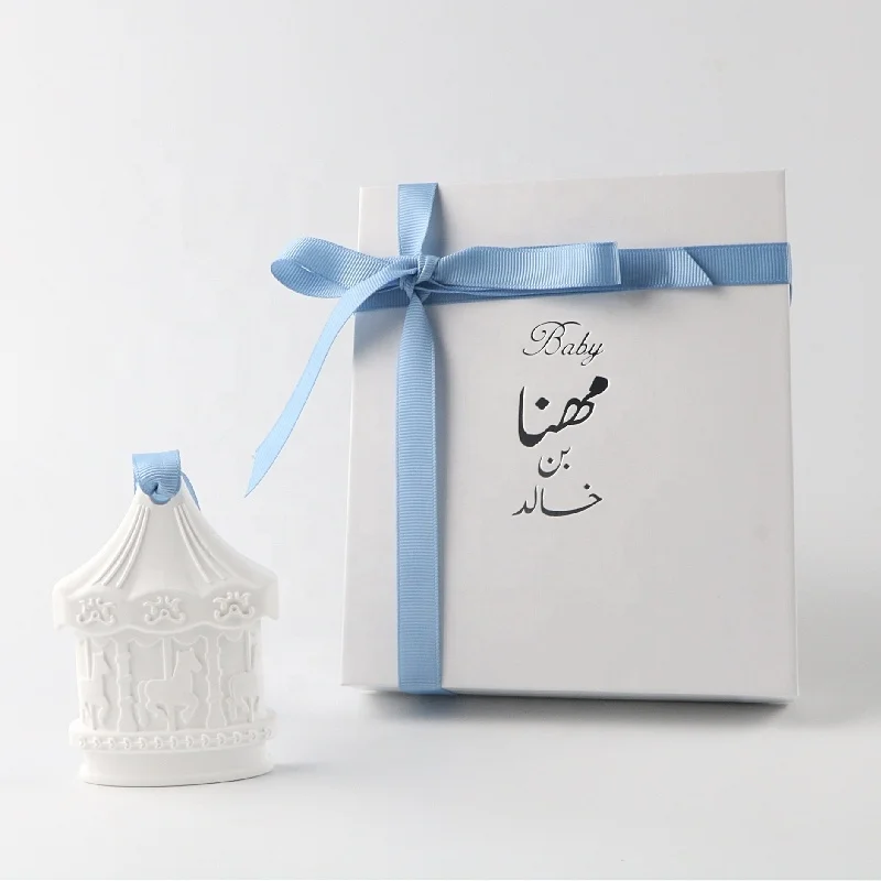 Customized Printed Logo Perfume Luxury Home Car Air Freshener Hanging Wardrobe Scented Ceramic Aroma Essential Oil Diffuser