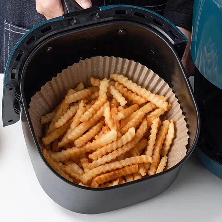New 100Pcs 6.3 Inch Disposable Round Non-Stick Air Fryer Paper Liner