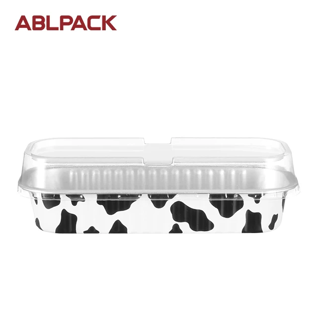 Disposable Rectangle printed Aluminum Foil pancake durian Bakery mould Container Food Grade packaging Safe microwave oven