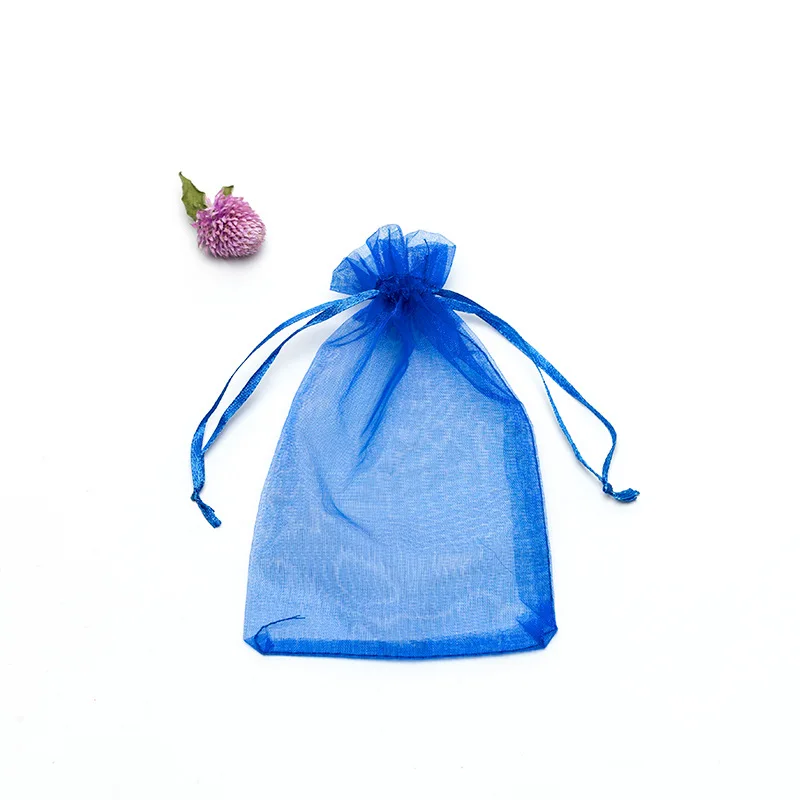 Gift Bag with Tassel Custom Printed Organza Drawstring Recyclable Black Color or Customized Screen Printing,hot Stamping Accept