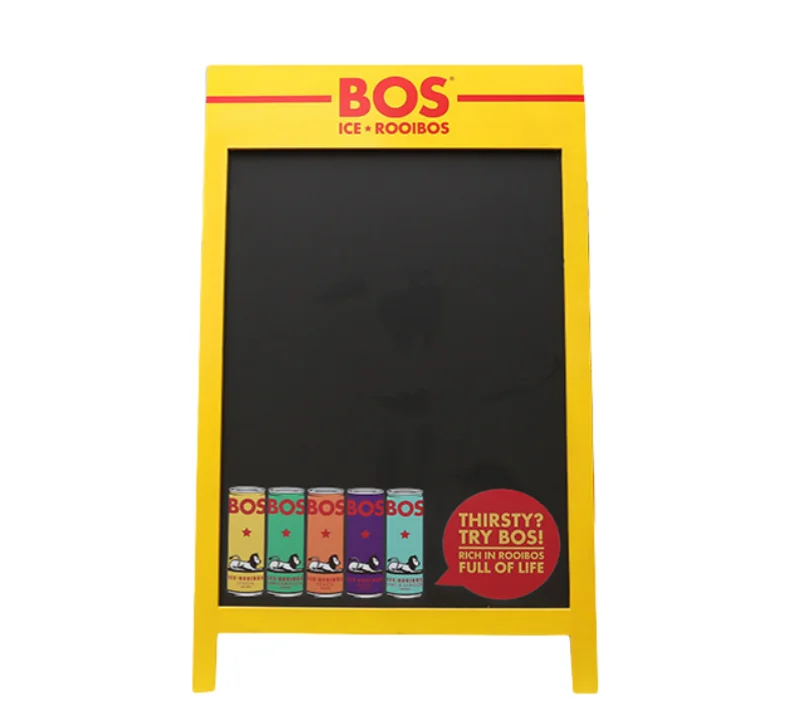 Free Standing 3mm Thick Aluminum MDF Hotel Sign Board Wooden Frame Decorative Advertising Notice Menu Chalkboard Display Boards