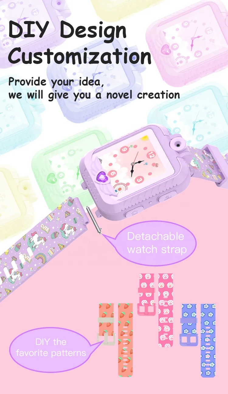 2023 Newest Electronic Kids Smart Watch with Flip Camera Child Watch Voice Video Record Pedometer for Kids Christmas Gift