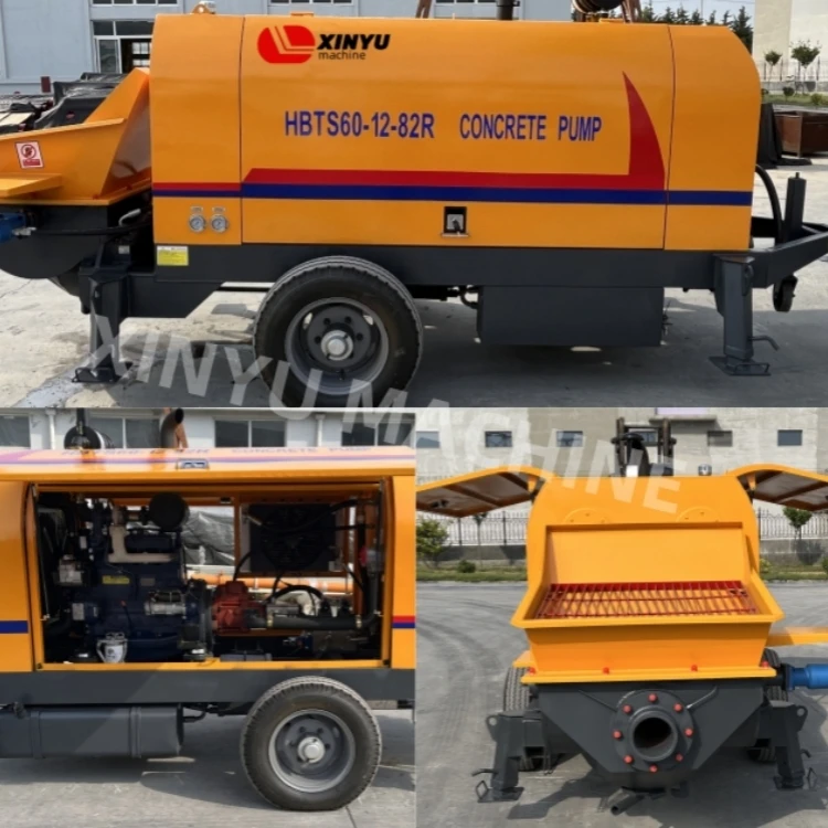 Diesel Engine Trailer Concrete Pump 50m3 H Electric Mini Concrete Pump Machine/Mini Concrete Pump/Small Concrete Pump For Sale