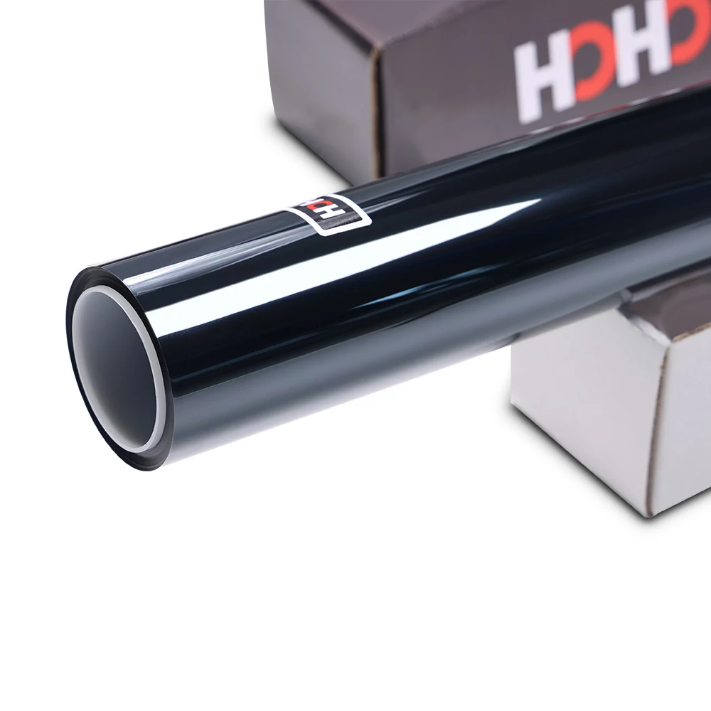 HOHOFILM Tinted Car Windows Glass Nano Ceramic Solar Film Light black Car Window Tint 5% 15% 35% 50% VLT car cheap solar film