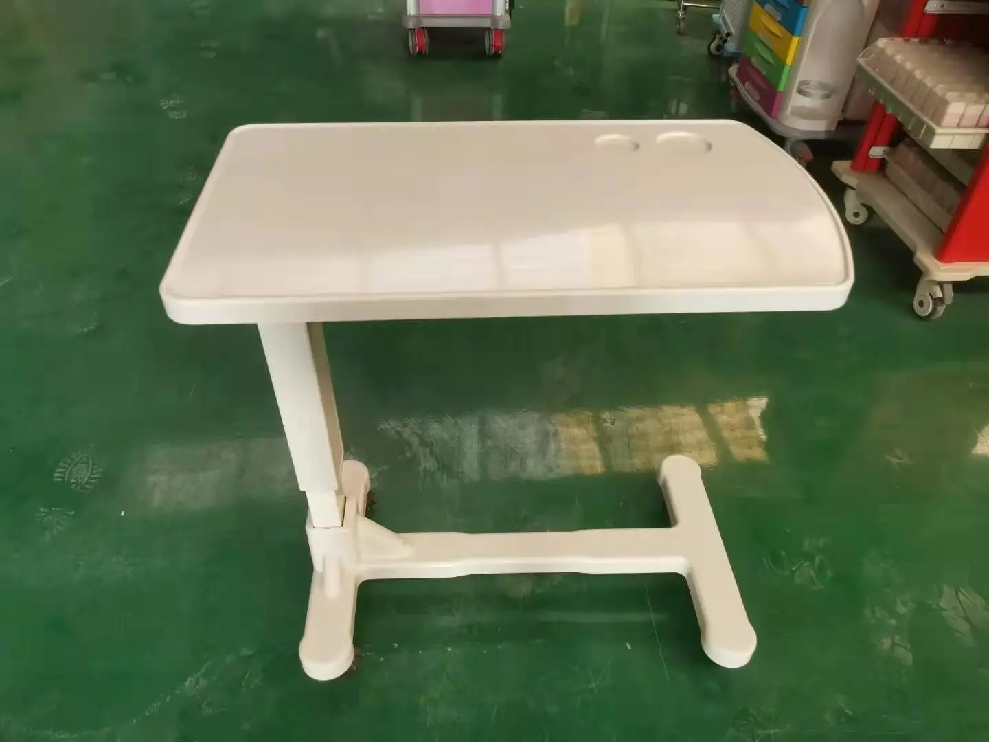 Overbed Rolling Table Over Bed Laptop Food Tray Hospital Desk With Tilting Top