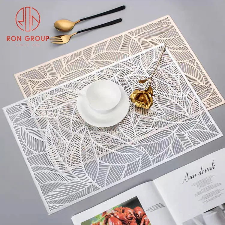 Luxury Restaurant Placemats PVC Flower Placemats Wedding Pads Mats Decorative Dining Table Place Mats