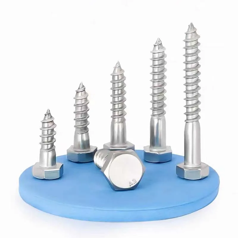 M6 M8 M10 M12 DIN571 DIN Stainless Steel 304 316 Hexagon Hex Head Self Tapping Self-tapping Wood Screws Bolts
