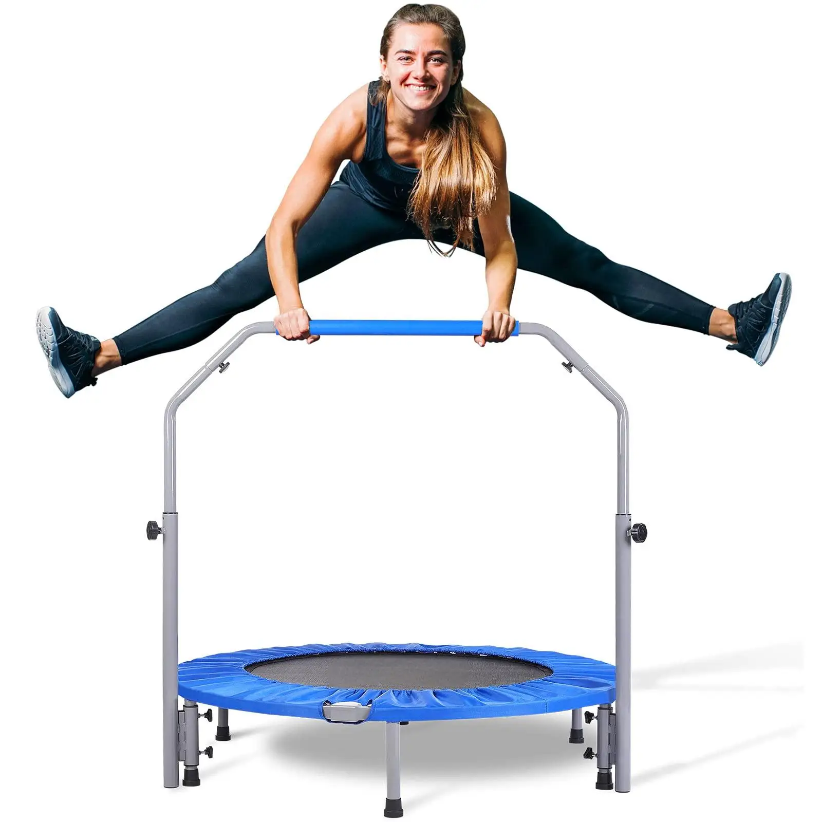 2025Harbour Wholesale Fitness Professional Inflatable Small Gym Jumping Bed Trampoline With The Safety Handle Bar