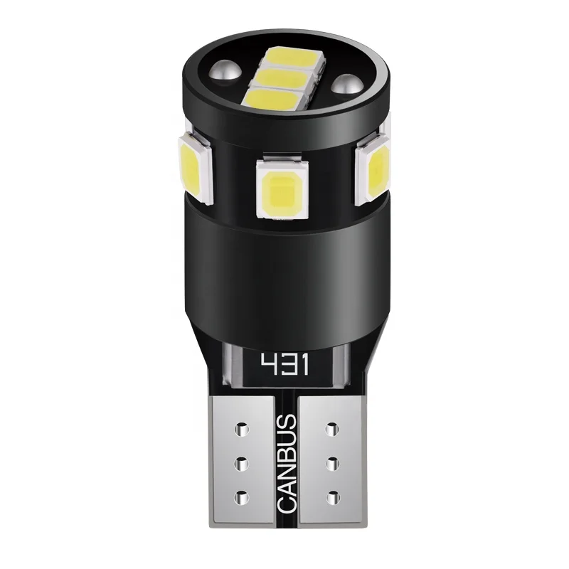 JIACHI FACTORY Error Free automotive parts T10 Led Canbus W5W 168 194 bulbs 2835 9SMD 12V White Strobe Instrument Dome Lights