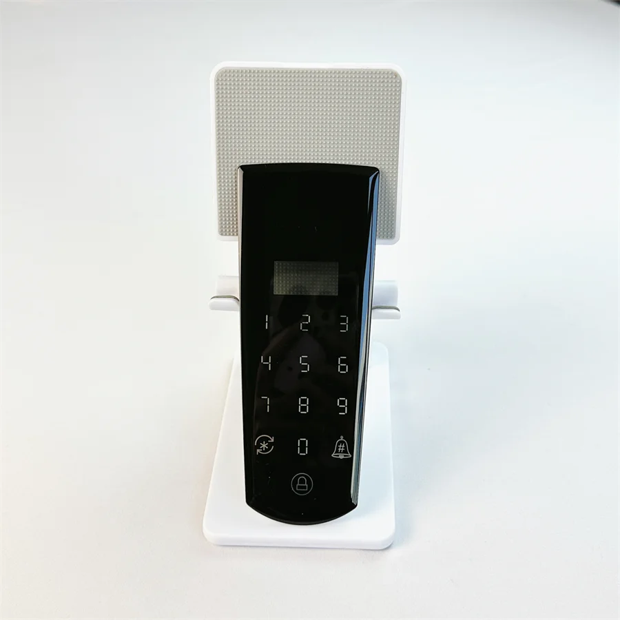 Wholesale Custom Frameless Electronic Digital Biometric Double Door Fingerprint Magnetic Smart Door Lock Silk Print Glass Panel
