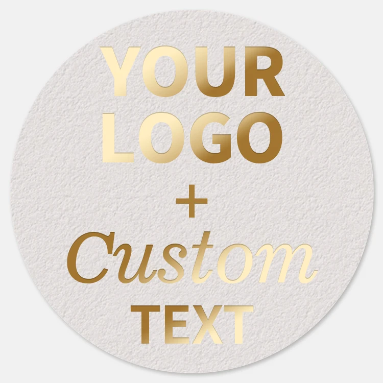 Custom Printed Waterproof Logo Stickers Gold Foil Candles Label for Jars