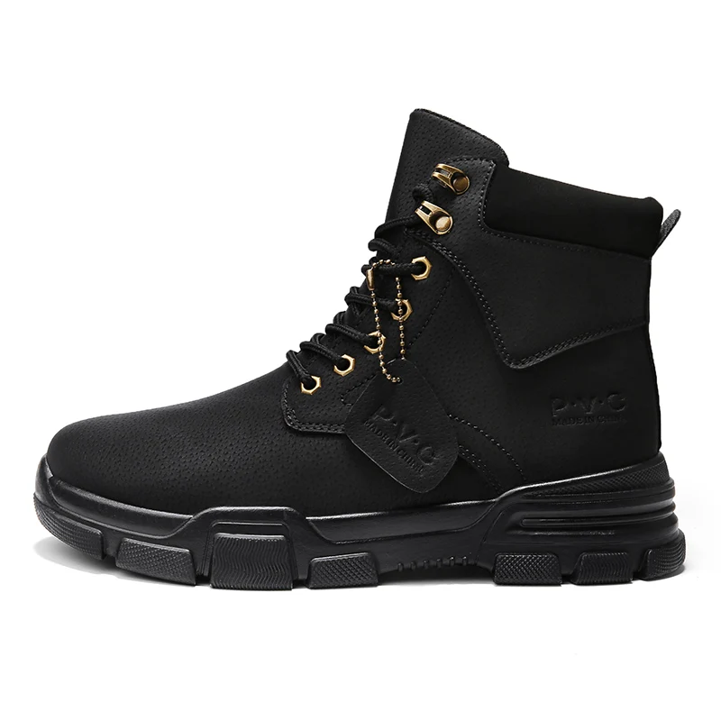 Tactical Style Hunting Male Office Furry Boys Winter Boots Boots Men Black Martin Boot For Man Pure Leather