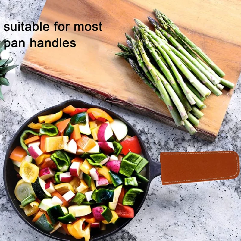 Крышка для кастрюли чугунная Защитная ручка из искусственной кожи кожаная кухни выпечки приготовления