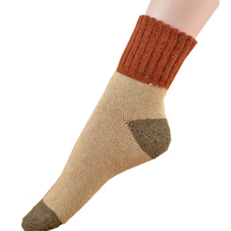 Women Wool Cashmere Rabbit Fur SocksThick Winter Socks Warm Soft Solid Casual Sports Socks
