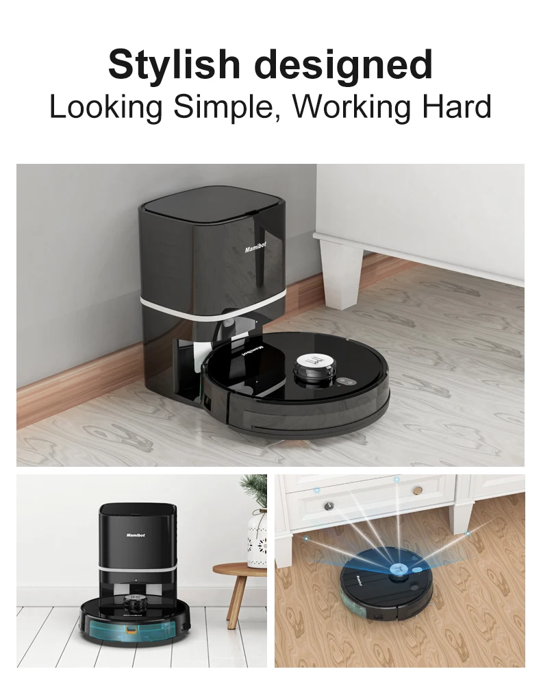 Laser Robot Vacuum Cleaner Mamibot EXVAC890 4000pa suction power