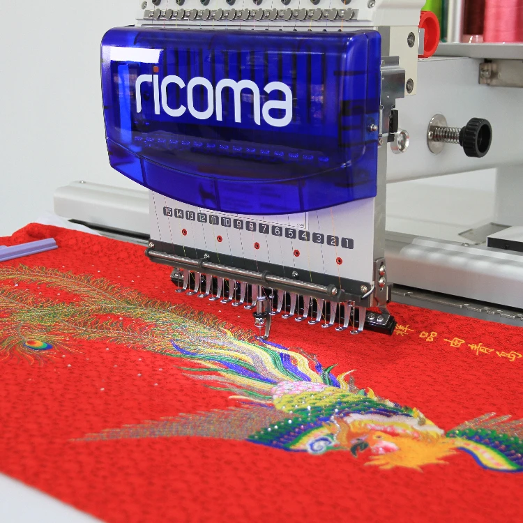 RiCOMA 12/15/20 needles Single head embroidery machine Large area 800*500mm SWD-1501 Flat embroidery