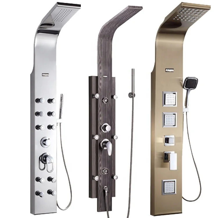 Shower System Concealed Vitamin Drain Bathtub Brush Silver Screen Hinges Shelf Handle Valve Kit Bath Shower Panel