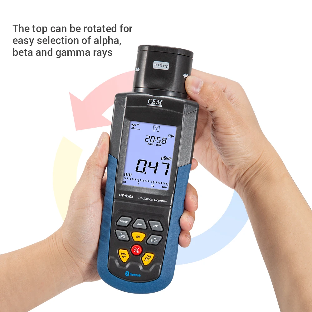 Dosimeter  Gamma Nuclear Radiation Detector personal a, b,y ,x Ray Radiation Meter With Datalogger Function
