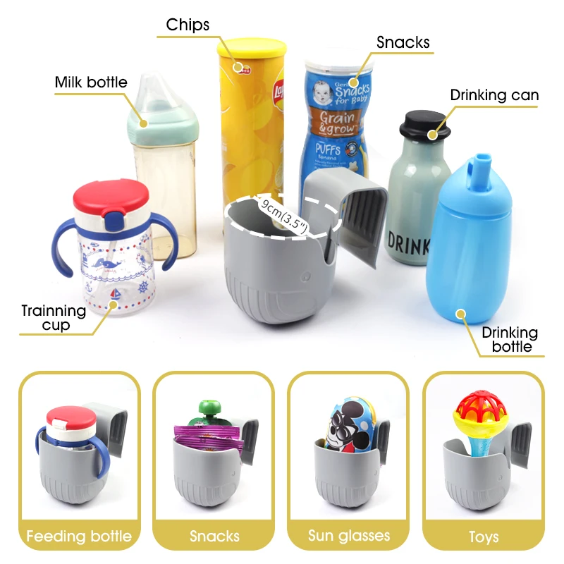 Car Seat Accessories Baby Car Seat With Cup Holder Universal Baby Carriage Bottle Holder Car Seat Cup Holder for Kids