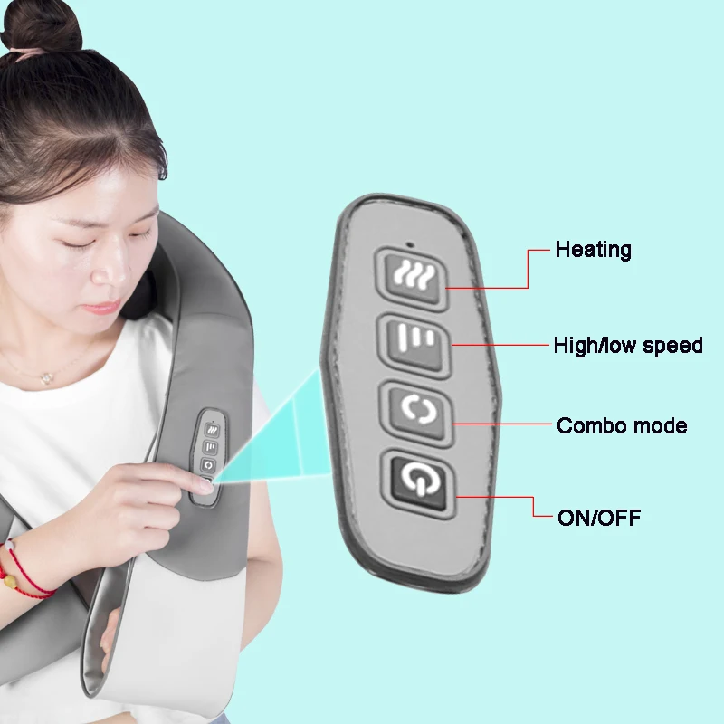 Custom Neck shoulder massage machine device wireless shiatsu physical therapy back and neck massager for Body
