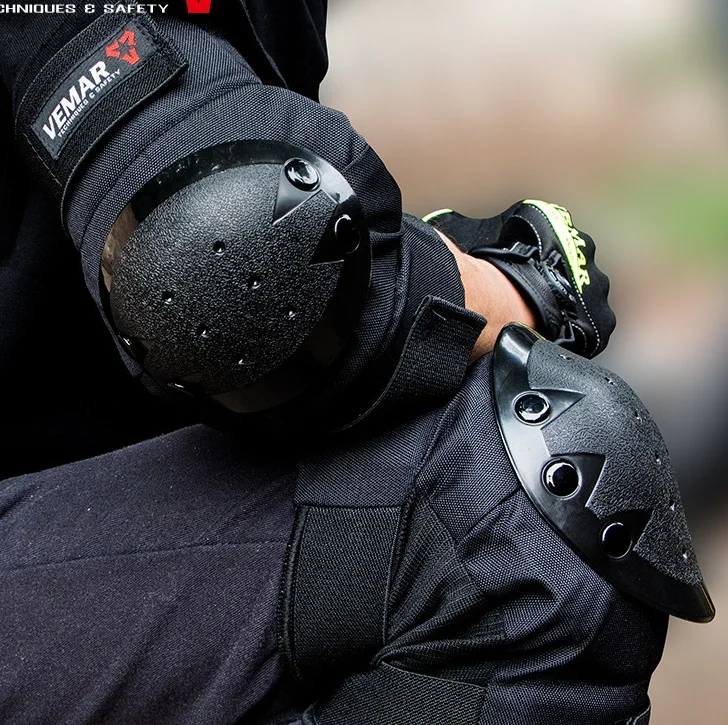 Motorcycle Elbow and Knee 4pcs Set Short Section Protective Motocross Knee Brace Knee Pads