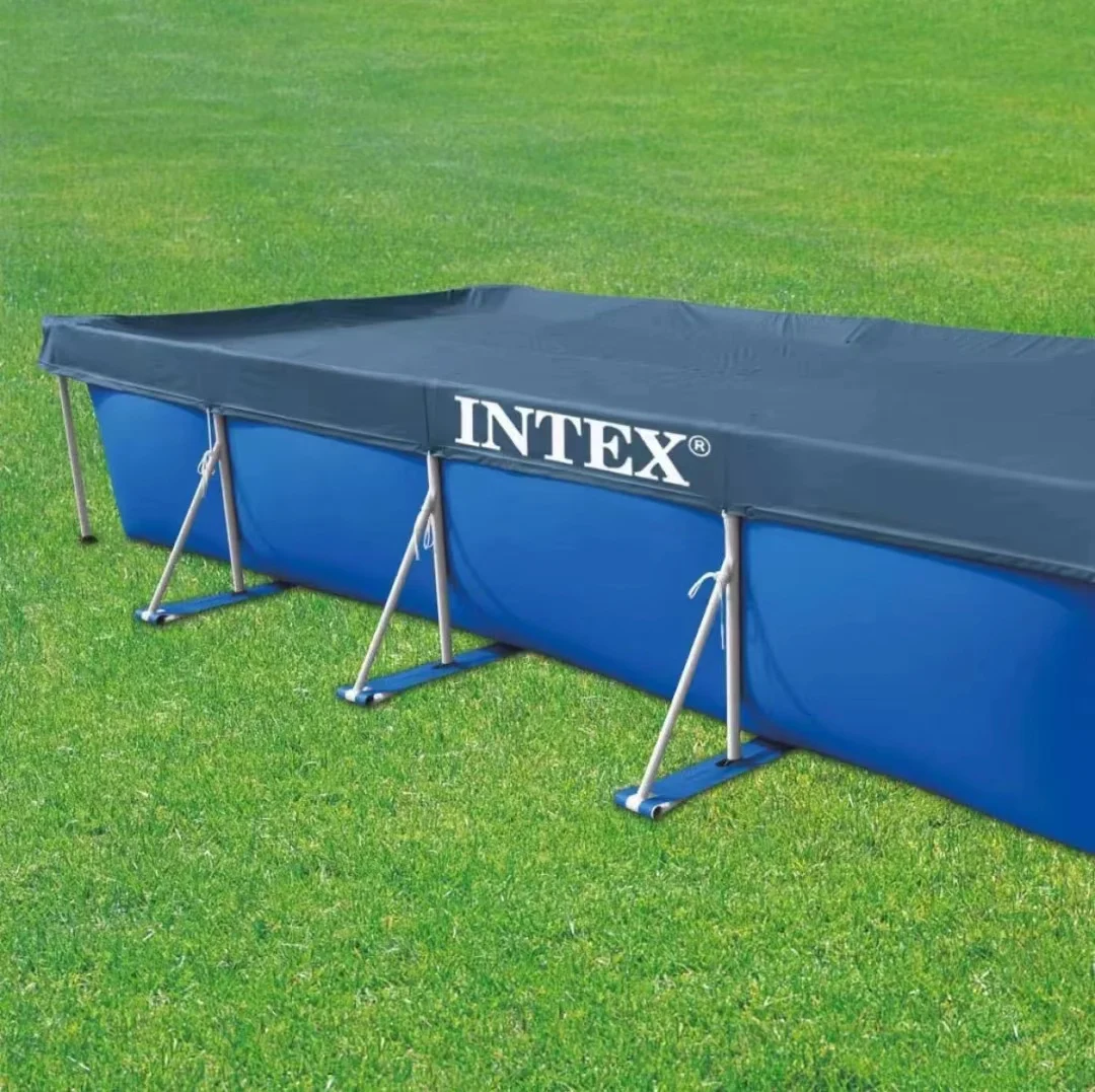 INTEX 28039 RECTANGULAR 460x226cm 15.1x7.5FT SWIMMING POOL SHEET STEEL COVER