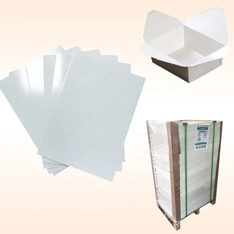 Environmental & biodegradable food grade PE film laminated white card board for making paper bowl