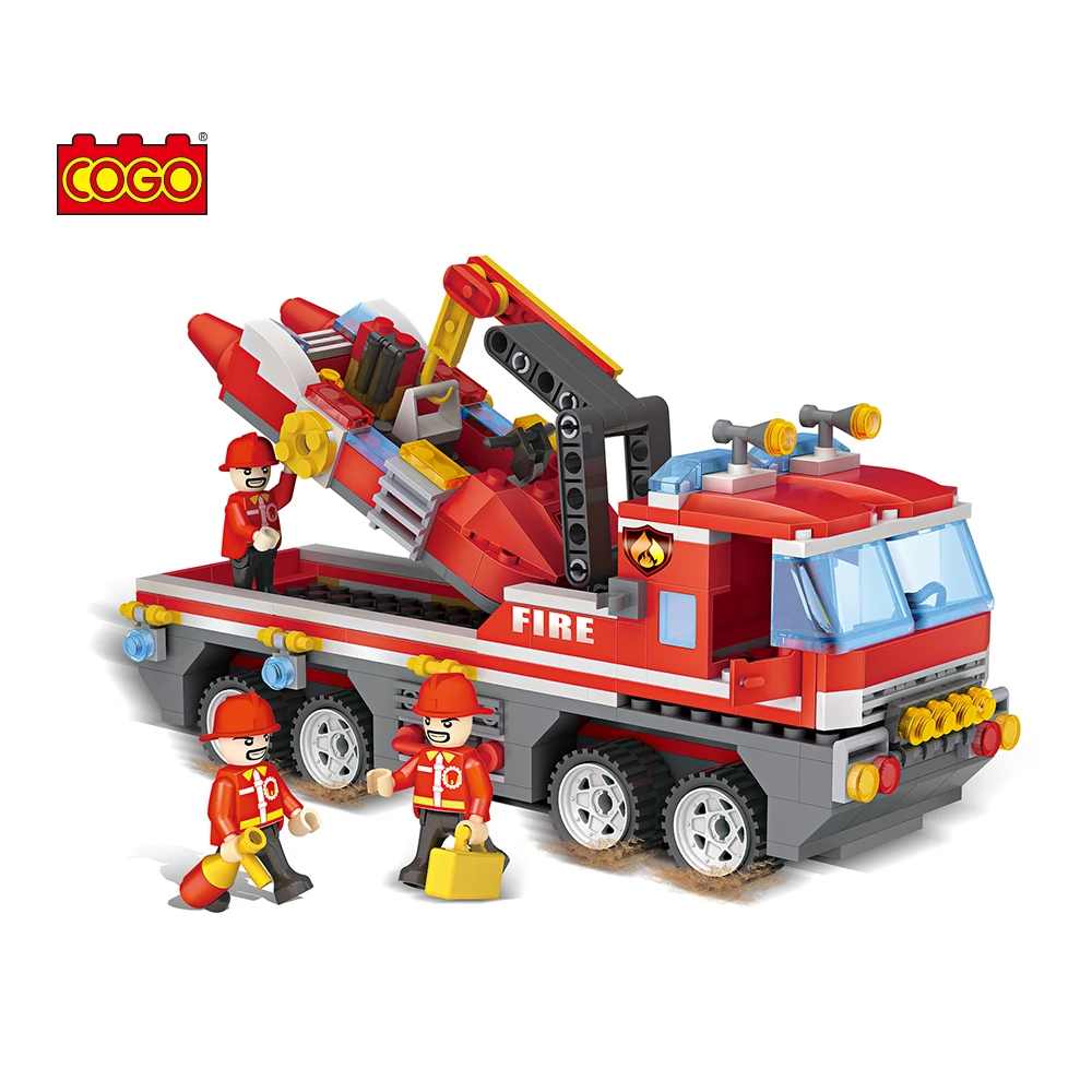 Cogo  Educational model Building Blocks DIY Block toys Fire fighting equipment for best gift