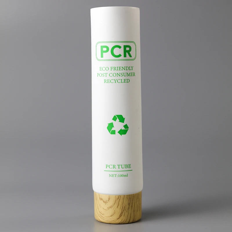 Customization Eco-friendly PCR Cosmetic Tubes Cream Lotion Cleanser Body Skincare Tube Packaging Recycled Plastic Tube