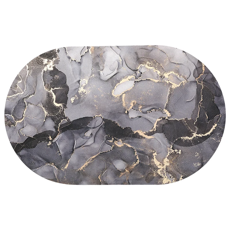 Custom Non Slip Water Absorbent Rugs Set Rubber Door Mats Diatom Mud Bathroom Floor Mat Anti Slip Diatomite Bath Mat