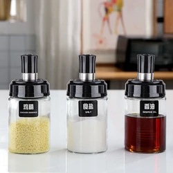 Lead -free Kitchenware 8oz 250ml  Clear Glass Spice Seasoning Jars  Food Salt Honey Storage Container with Spoon Blush