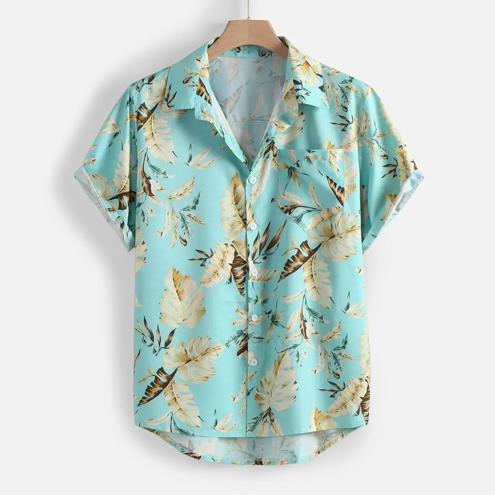 Mens Beach Casual Summer Hawaiian Holiday Shirts