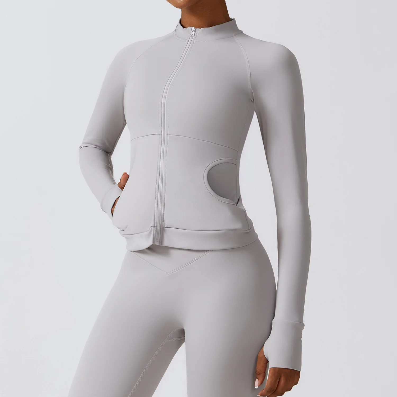 Quality Sportswear Running Yoga Fitness Athletic Jacket For Women Gym Yoga Fitness Full Length Coat For Winter