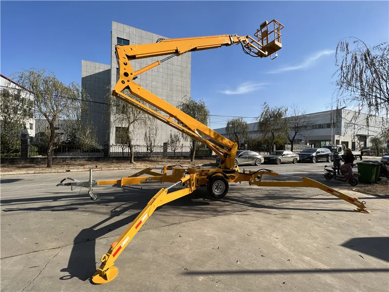 Mobile Boom Lift 8~20m Towable Articulating Boom Lift Man Lift Aerial Work Platform