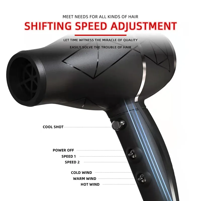 Certificate Professional 2000W Hair Dryer Salon Safe Power Dryer
