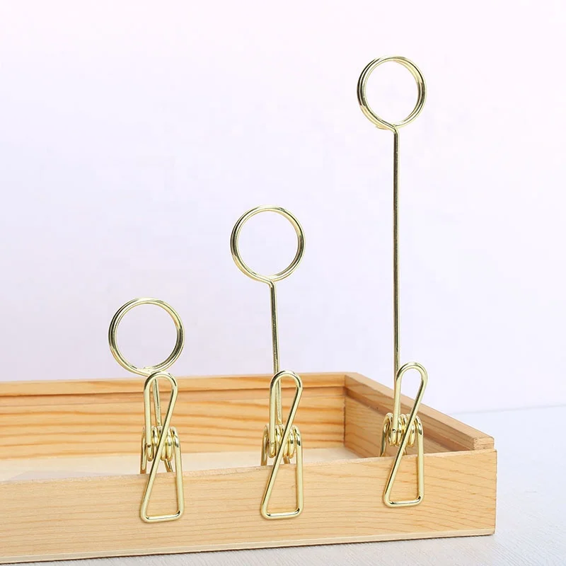 Stainless Steel Wire Memo Clips Hanging Type Memo Note clips Photo Clips