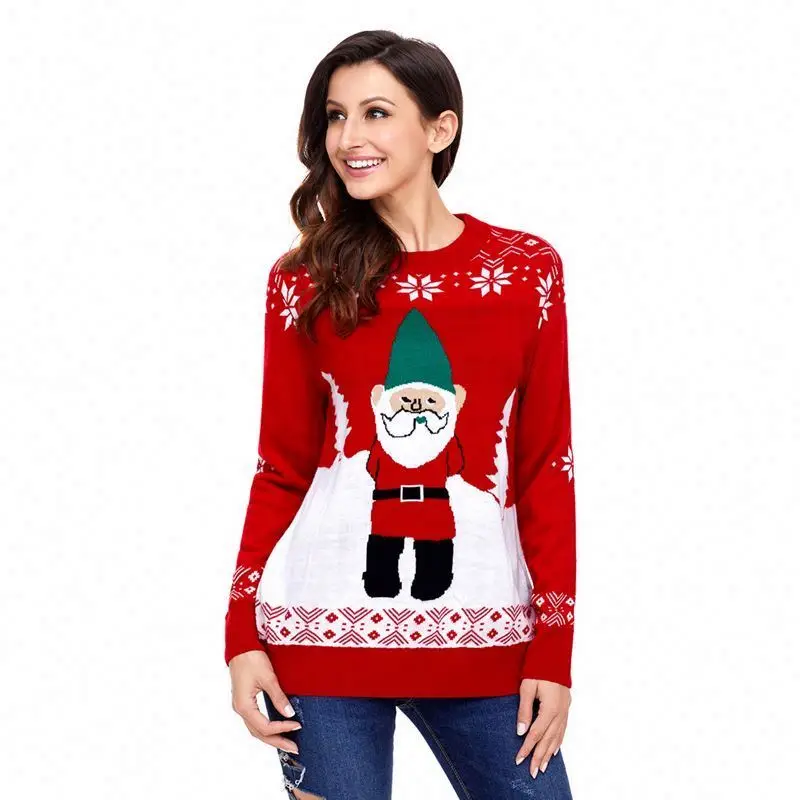 
Plus size Sweater Wholesale Women Pullover Santa Ugly Christmas Sweater 