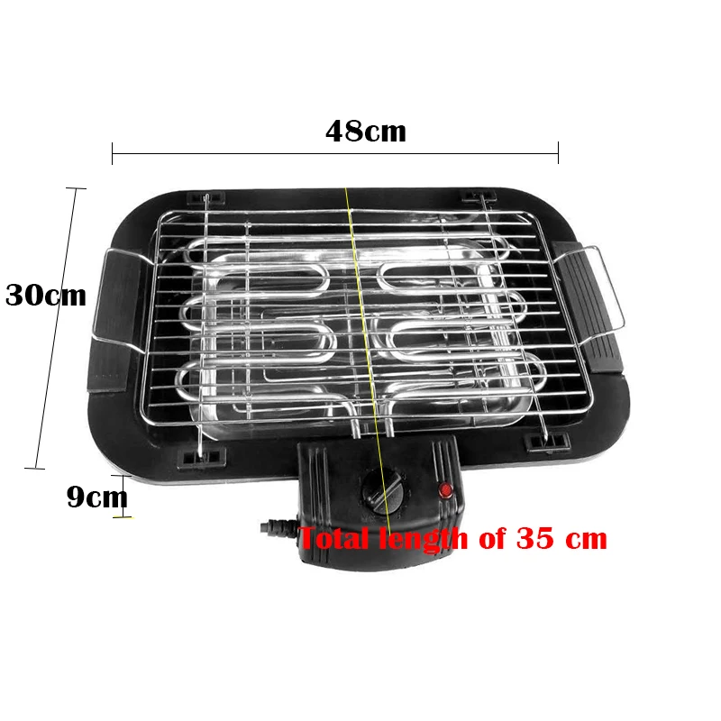 Smoke free indoor barbecue table electric grill