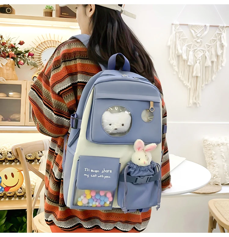 Schoolbag Female Primary School Students Grade 5 And Grade 6 Durable Dirt Resist Backpack School Bags
