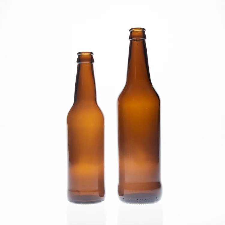 amber glass beer bottle 330cc Wine bottle 330ml brown liquor bottle with Crown Cap