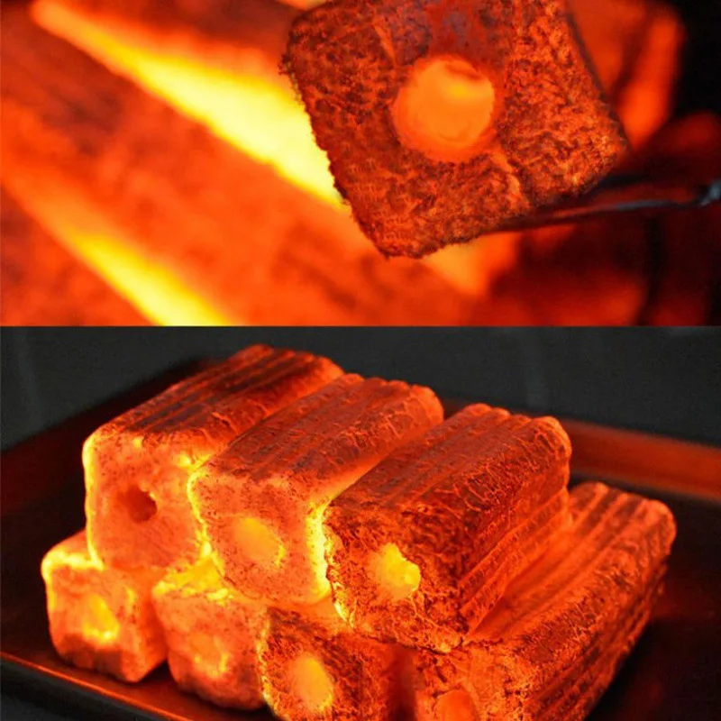 Coal Compressed No Spark or Flame Smokeless Bamboo Fire max Premium BBQ Sawdust Bamboo Charcoal