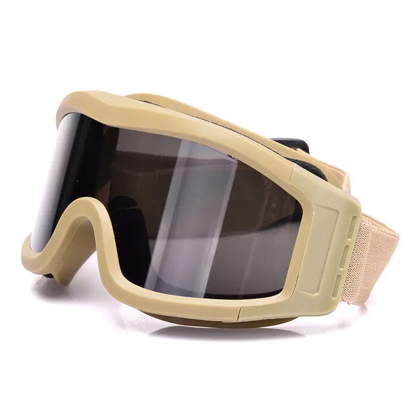 Tactical Goggles Outdoor Sports with 3 Lens Impact resistance Hunting Eye wear UV-400 Glasses for Motorcycle Riding