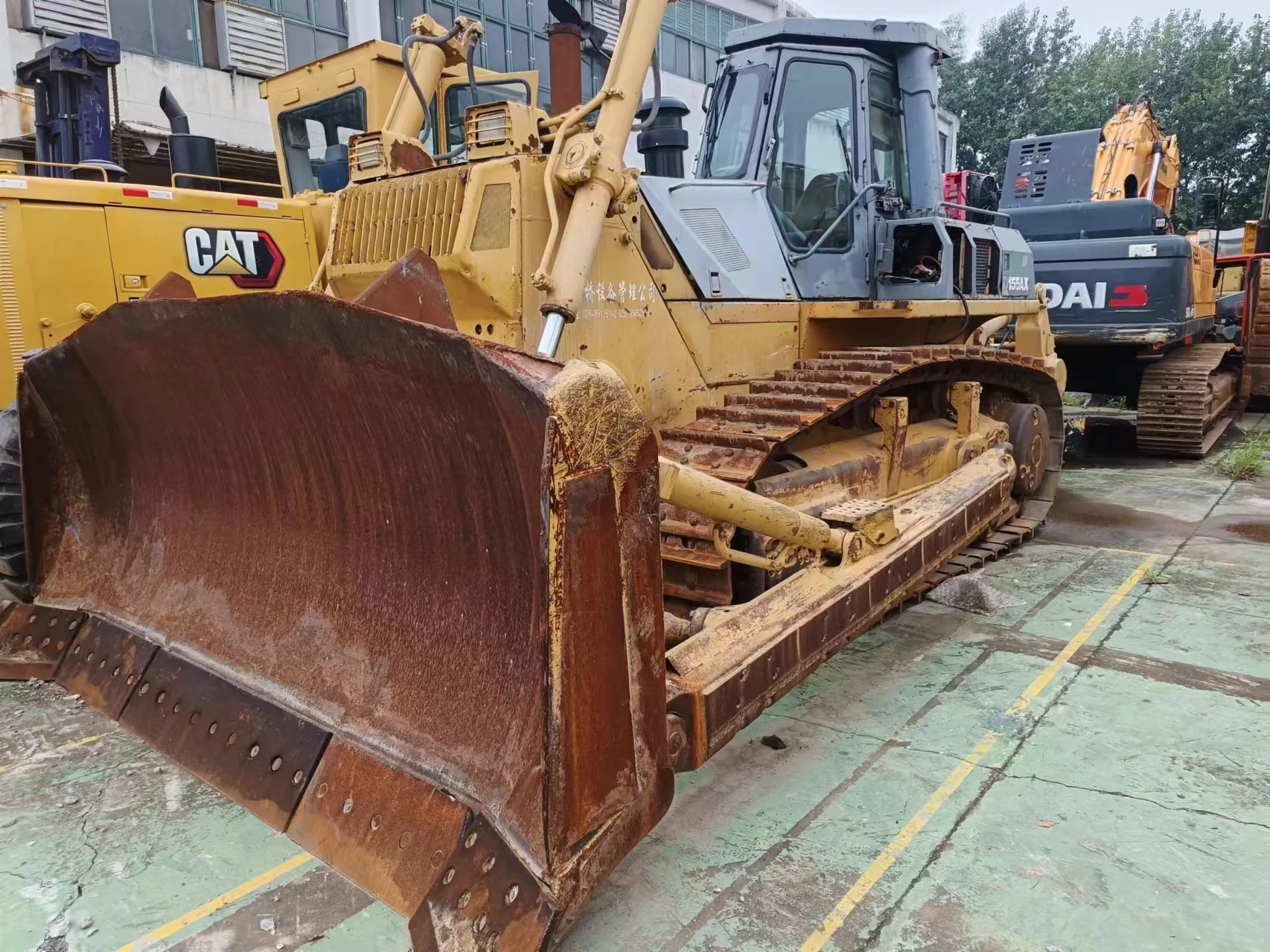 Высокопроизводительный Подержанный бульдозер Komatsu низкий расход топлива используемый гидравлический D155