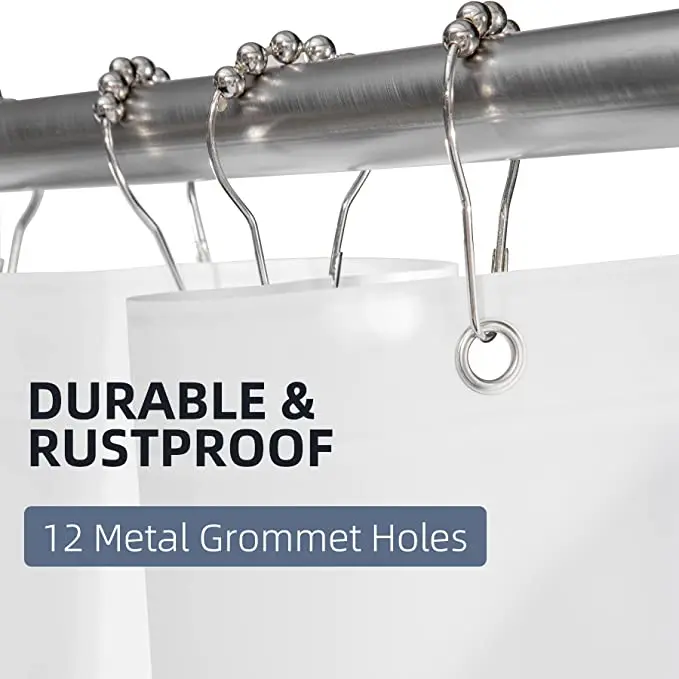 Clear Shower Curtain Lining 72 x 78 long plastic PEVA Shower curtain with bathroom lining with magnet rust proof washer hole