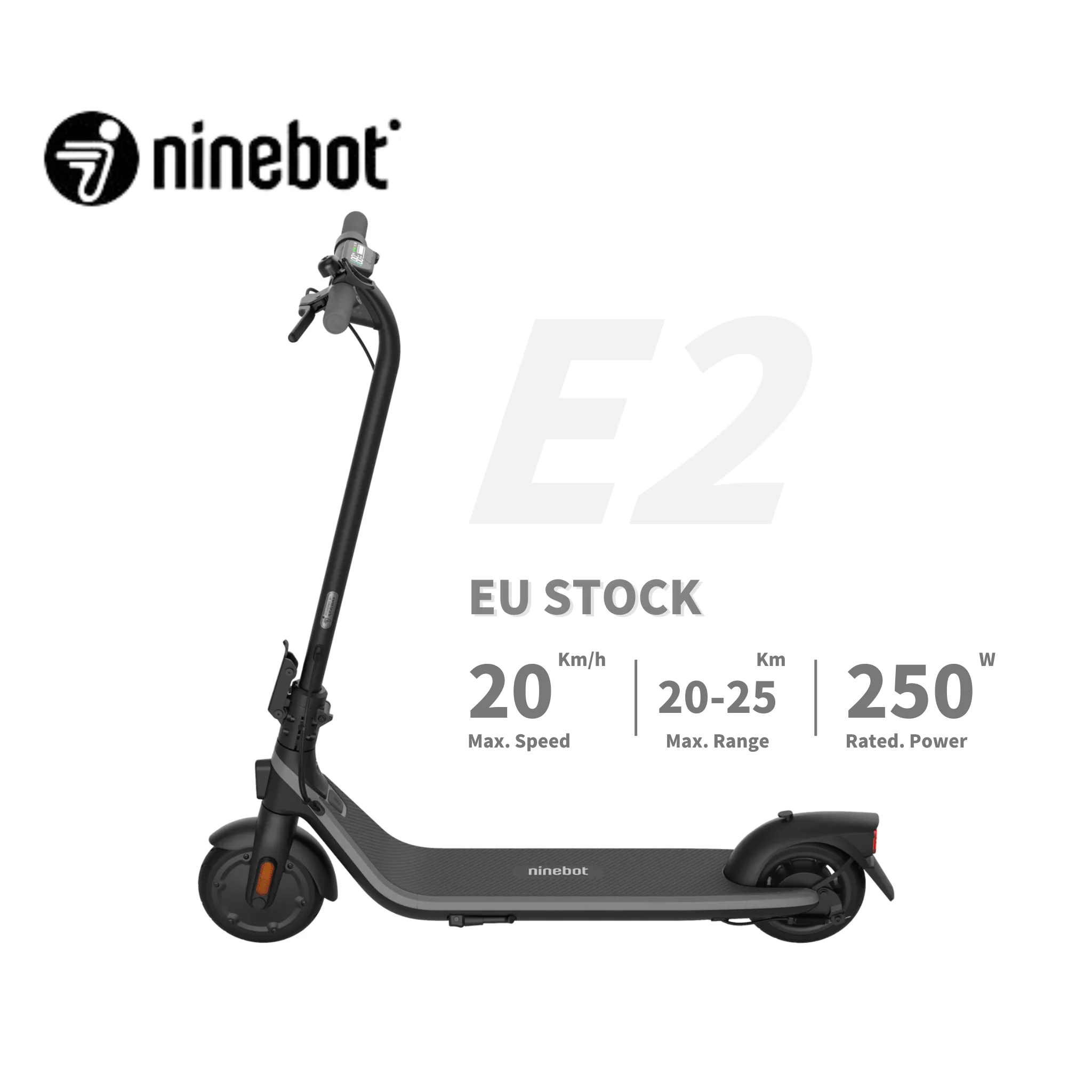 (Распродано) оригинальный электрический скутер Segway Ninebot E2 20 км/ч 250 Вт с приложением для взрослых ninebot e2