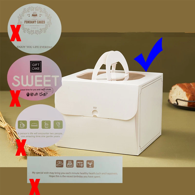 Hot Sale colour cake packaging boxes Printed LOGO Eco Friendly birthday gift paper Cake Box with handle paper box custom