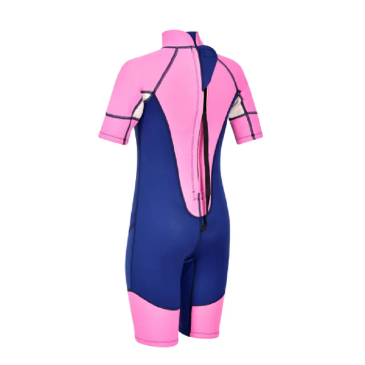 Kids Customized Neoprene Back Zip Short Wetsuits Sleeve Rash Guard for Surfing Swimming Diving